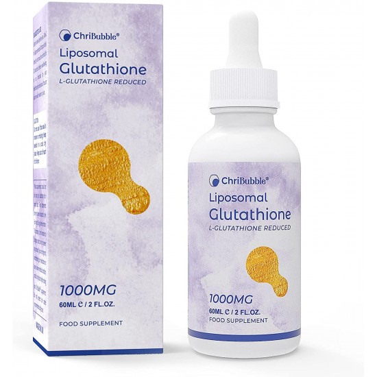 ChriBubble Liposomal Glutathion Liquide,  NAC N-Acétyl-Cystéine Supplément 1000mg/60ml