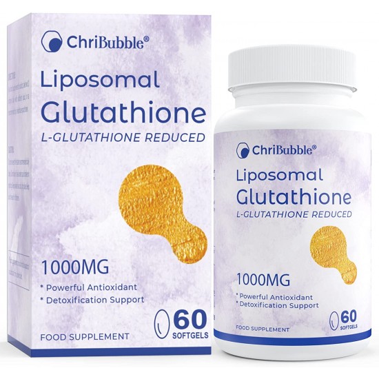 ChriBubble Liposomal Glutathione Softgels 1000mg (60 Capsules), NAC N-Acetyl-Cysteine Supplement