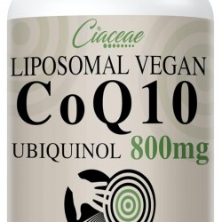 Ciaceae Liposomal CoQ10 800mg Suplemento de Ubiquinol, 60 Cápsulas Blandas Veganas Ciaceae Liposomal CoQ10 800mg Suplemento de Ubiquinol, 60 Cápsulas Blandas Veganas