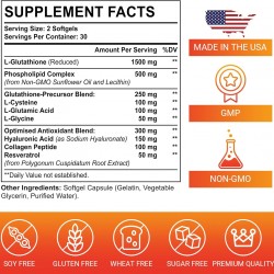 CORPORALIGHT Glutatión Liposomal en Cápsulas Blandas, Alta Absorción - Suplemento de Glutatión, 2550mg 60 Cápsulas Blandas CORPORALIGHT Glutatión Liposomal en Cápsulas Blandas, Alta Absorción - Suplemento de Glutatión, 2550mg 60 Cápsulas Blandas