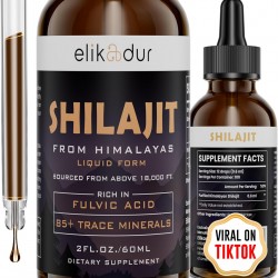 Elikadur Suplemento líquido orgánico de resina de shilajit, 60 ml Elikadur Suplemento líquido orgánico de resina de shilajit, 60 ml