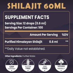 Elikadur Shilajit Resin Organic Liquid Supplement, 60 ml Elikadur Shilajit Resin Organic Liquid Supplement, 60 ml