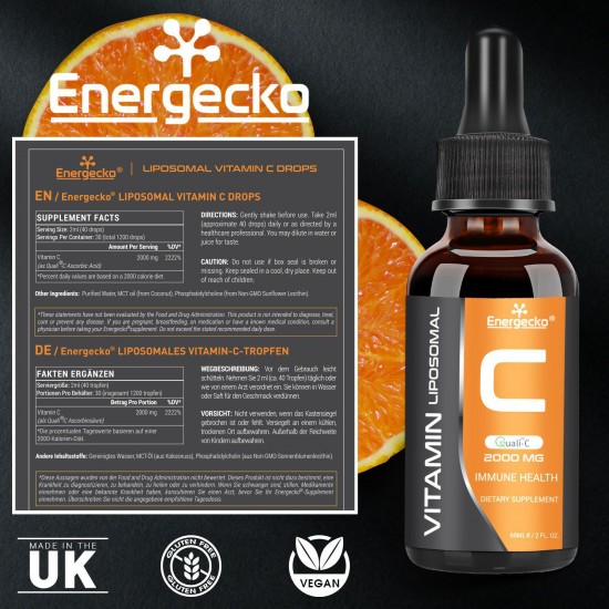 Ergecko Liposomales Vitamine C avec Quali®-C 2000mg/60ml