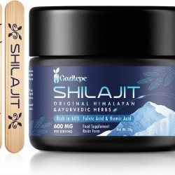 Gozitepe 600mg Pura Resina de Shilajit Premium con Mezcla de Hierbas Ayurvédicas - 30g Gozitepe 600mg Pura Resina de Shilajit Premium con Mezcla de Hierbas Ayurvédicas - 30g