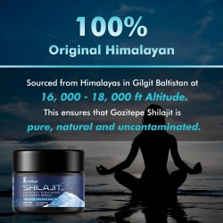 Gozitepe 600mg Pura Resina de Shilajit Premium con Mezcla de Hierbas Ayurvédicas - 30g Gozitepe 600mg Pura Resina de Shilajit Premium con Mezcla de Hierbas Ayurvédicas - 30g