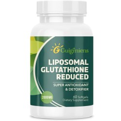 Guigmiens Suplemento de Glutatión Liposomal 2000 MG con Ácido Hialurónico + Péptido de Colágeno + Resveratrol, 60 cápsulas blandas Guigmiens Suplemento de Glutatión Liposomal 2000 MG con Ácido Hialurónico + Péptido de Colágeno + Resveratrol, 60 cápsulas blandas