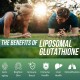 Guigmiens Liposomal Glutathione supplément 2000 MG avec Acide Hyaluronique + Peptide de Collagène + Resveratrol, 60 gélules