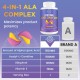 lipmaxmall Acide Alpha-Lipoïque Liposomal 1500mg - avec Acétyl-L-Carnitine 900mg & Ubiquinol et Vitamine E, supplément ALA 60 gélules