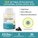 Naering Acide alpha-lipoïque liposomal 1400 mg gélules avec L-Carnitine + Ubiquinol (CoQ10 active) et vitamine E, 60 60 Capsules