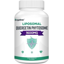 Orgabay Fitosoma Liposomal de Quercetina 1600 mg con Bromelina, Zinc, Vitamina C, Cúrcuma, 60 cápsulas blandas Orgabay Fitosoma Liposomal de Quercetina 1600 mg con Bromelina, Zinc, Vitamina C, Cúrcuma, 60 cápsulas blandas