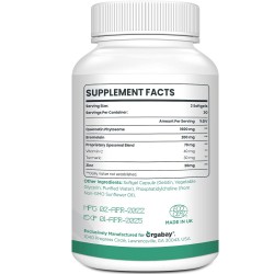 Orgabay Fitosoma Liposomal de Quercetina 1600 mg con Bromelina, Zinc, Vitamina C, Cúrcuma, 60 cápsulas blandas Orgabay Fitosoma Liposomal de Quercetina 1600 mg con Bromelina, Zinc, Vitamina C, Cúrcuma, 60 cápsulas blandas