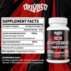 Orisilico Beta Ecdysterone y Turkesterone Suplementos, 1400mg 60 Cápsulas Orisilico Beta Ecdysterone y Turkesterone Suplementos, 1400mg 60 Cápsulas