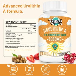Pepeior Urolithin A Suplemento 2000MG, Antioxidantes 120 cápsulas blandas Pepeior Urolithin A Suplemento 2000MG, Antioxidantes 120 cápsulas blandas