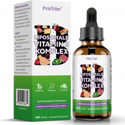 P!nkTribe Liposomal Vitamin B Complex High Dose Drops 60ml P!nkTribe Liposomal Vitamin B Complex High Dose Drops 60ml