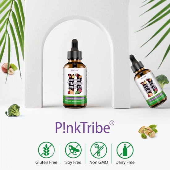 P!nkTribe Liposomal Vitamin B Complex High Dose Drops 60ml (La boîte extérieure est cassée)