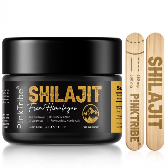 P!nkTribe Resina originale di Shilajit dell'Himalaya 30g - Grado oro 100% puro