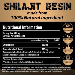 P!nkTribe 600mg Resina de Shilajit del Himalaya con Hierbas Ayurvédicas - 30g P!nkTribe 600mg Resina de Shilajit del Himalaya con Hierbas Ayurvédicas - 30g