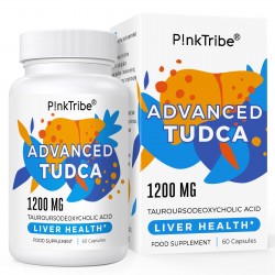 P!nkTribe TUDCA (Ácido Tauroursodeoxicólico) Suplemento para el Hígado 1200mg por Ración 60 Cápsulas P!nkTribe TUDCA (Ácido Tauroursodeoxicólico) Suplemento para el Hígado 1200mg por Ración 60 Cápsulas