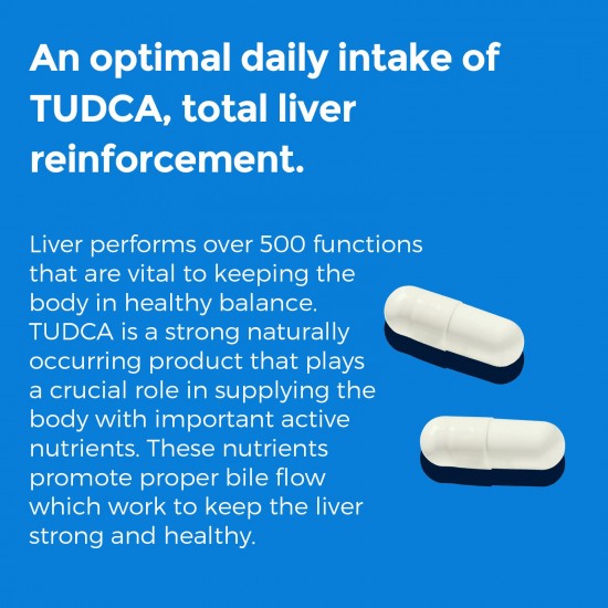 P!nkTribe TUDCA (Ácido Tauroursodeoxicólico) Suplemento para el Hígado 1200mg por Ración 60 Cápsulas