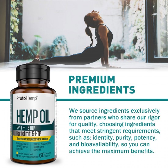 ProtoHemp Maximum Strength 5-HTP with Hemp Oil 400mg 60 Capsules ProtoHemp Maximum Strength 5-HTP with Hemp Oil 400mg 60 Capsules
