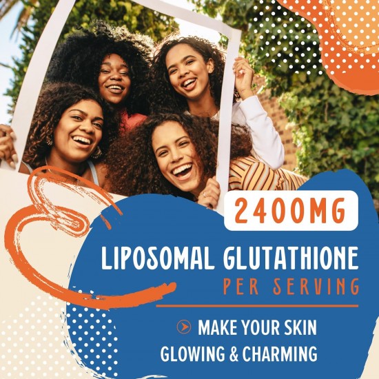 Prunucis Liposomale Glutathion Ergänzung mit Vitamin C, 2400MG 60 Weichkapseln