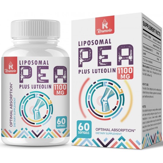 Rosmolo Palmitoiletanolamida liposomal 1000 mg + Luteolina 100 mg, 60 cápsulas blandas