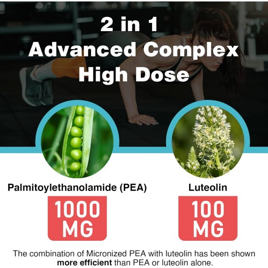 Rosmolo Liposomal Palmitoylethanolamide 1000 mg + Luteoline 100 mg, 60 gélules