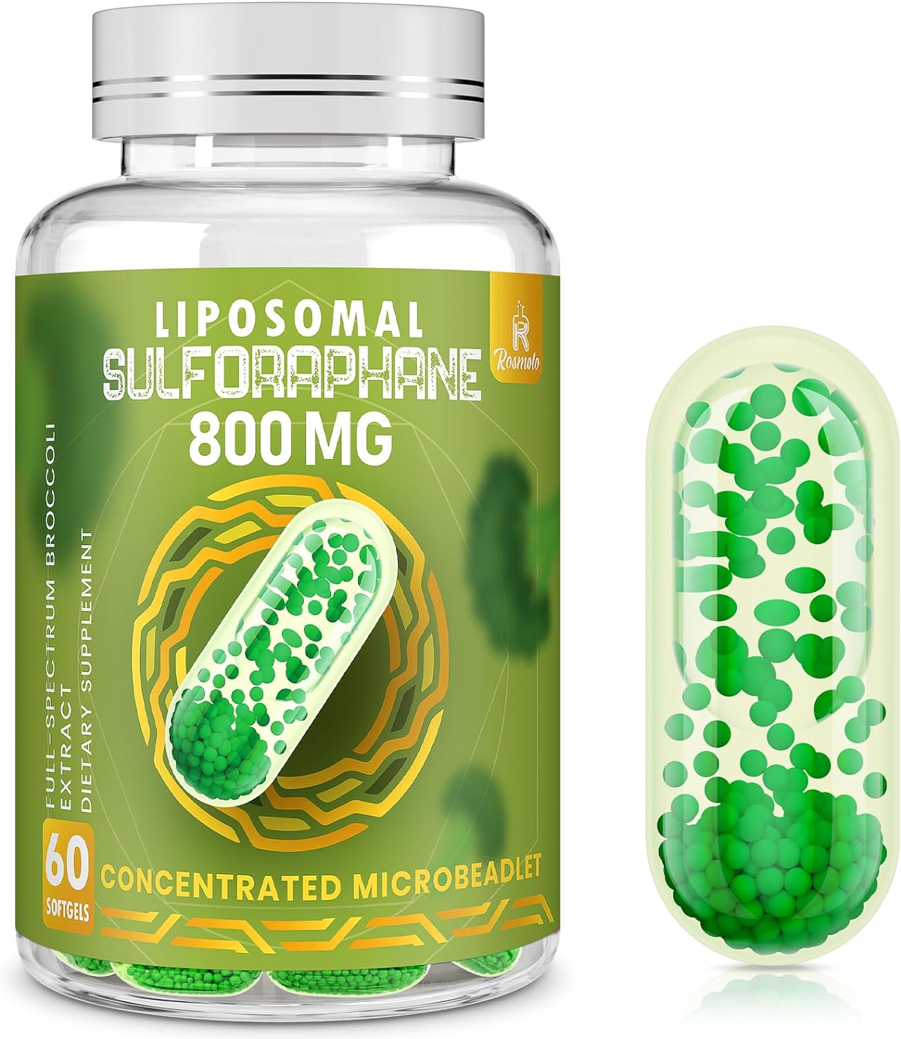 Kaufen Sie Rosmolo Liposomale Sulforaphan Ergnzung 800 MG, Vollspektrum  Brokkoli-Extrakt, 60 Weichkapseln