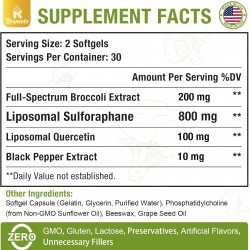 Rosmolo Suplemento Liposomal de Sulforafano 800 MG, Extracto de Brócoli de Espectro Completo, 60 Cápsulas Blandas Rosmolo Suplemento Liposomal de Sulforafano 800 MG, Extracto de Brócoli de Espectro Completo, 60 Cápsulas Blandas