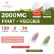 Santegra Integratori di frutta e verdura con miscela di enzimi attivi, 2000 mg 120 compresse (2 flaconi)