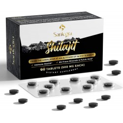 Santegra Shilajit Tablets, 100% Shilajit Pure Tablets 30000 MG 60 Counts Santegra Shilajit Tablets, 100% Shilajit Pure Tablets 30000 MG 60 Counts