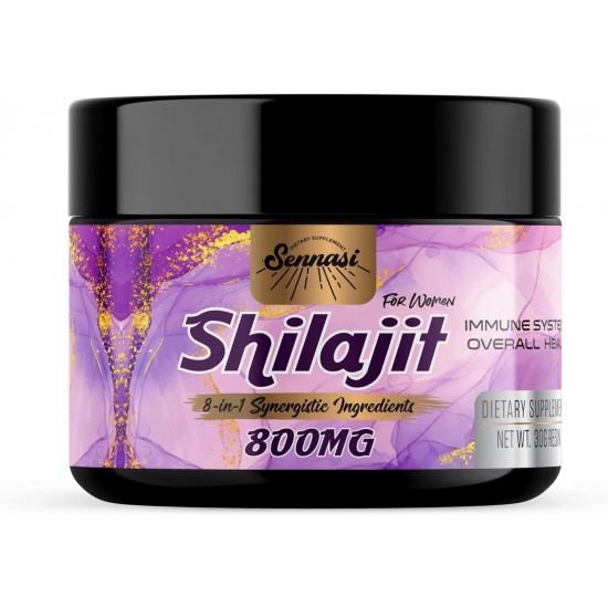 Sennasi 800mg Himalaya Shilajit suplemento 8-en-1 ingredientes sinérgicos 30g