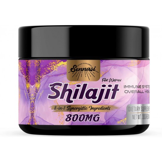 Sennasi 800mg Himalayan Shilajit Integratore 8-in-1 Ingredienti sinergici 30g