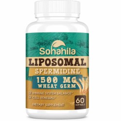 Sohahila Suplemento de espermidina liposomal con zinc y tiamina, 60 cápsulas blandas Sohahila Suplemento de espermidina liposomal con zinc y tiamina, 60 cápsulas blandas