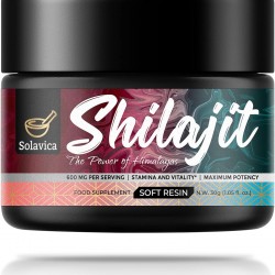 Solavica 600mg Resina de Shilajit del Himalaya con Ácido Fúlvico y 85+ Minerales 30g Solavica 600mg Resina de Shilajit del Himalaya con Ácido Fúlvico y 85+ Minerales 30g