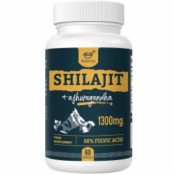Solavica Shilajit Capsules with Ashwagandha, 1300mg per Serving 60 Capsules Solavica Shilajit Capsules with Ashwagandha, 1300mg per Serving 60 Capsules