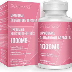 Starhonor L- Glutatión Reducido en Cápsulas Blandas 1000mg (60 Cápsulas), NAC N-Acetil-Cisteína suplemento Starhonor L- Glutatión Reducido en Cápsulas Blandas 1000mg (60 Cápsulas), NAC N-Acetil-Cisteína suplemento