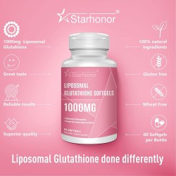 Starhonor L- Glutatión Reducido en Cápsulas Blandas 1000mg (60 Cápsulas), NAC N-Acetil-Cisteína suplemento Starhonor L- Glutatión Reducido en Cápsulas Blandas 1000mg (60 Cápsulas), NAC N-Acetil-Cisteína suplemento