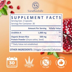 Sundhedsliv Urolithin A 1000mg + Brown Rice Protein 500mg – High-Absorption Mitochondrial Renewal & Muscle Support – 60 Capsules Sundhedsliv Urolithin A 1000mg + Brown Rice Protein 500mg – High-Absorption Mitochondrial Renewal & Muscle Support – 60 Capsules