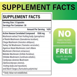 SZCZEKIN Active Hexose Correlated Compound 1500mg Supplement, 90 Veggie Capsules SZCZEKIN Active Hexose Correlated Compound 1500mg Supplement, 90 Veggie Capsules
