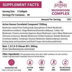SZCZEKIN 1500mg Liposomal Active Hexose Correlated Supplement with Beta-Glucans, 120 Softgels SZCZEKIN 1500mg Liposomal Active Hexose Correlated Supplement with Beta-Glucans, 120 Softgels