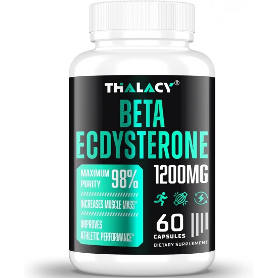 Thalacy Beta Ecdysterone Supplement, 1200MG 60 Capsules