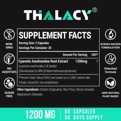 Thalacy Beta Ecdysterone Suplemento, 1200MG 60 Cápsulas Thalacy Beta Ecdysterone Suplemento, 1200MG 60 Cápsulas