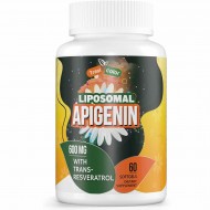 Trasicolor Liposomal Apigenin with Trans-Resveratrol Supplements 600mg, 60 Softgels