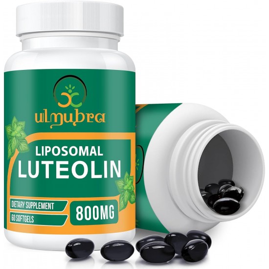 Ulmubra Integratore di Luteolina Liposomiale 800 MG, 60 Capsule Morbide