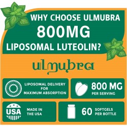 Ulmubra Liposomal Luteolin Supplement 800 MG, 60 Softgels Ulmubra Liposomal Luteolin Supplement 800 MG, 60 Softgels