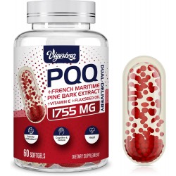 Vigorizar French Maritime Pine Bark Extract 200 mg, Premium Pycnogeno with PQQ, 60 Vegan Softgels Vigorizar French Maritime Pine Bark Extract 200 mg, Premium Pycnogeno with PQQ, 60 Vegan Softgels