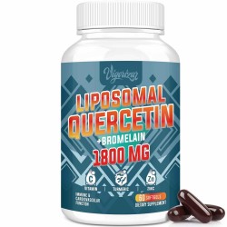 Vigorizar Fitosoma Liposomal de Quercetina 1600 mg con Bromelina, Zinc y Vitamina C,  60 cápsulas blandas Vigorizar Fitosoma Liposomal de Quercetina 1600 mg con Bromelina, Zinc y Vitamina C,  60 cápsulas blandas