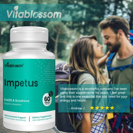 Vitablossom CoEnzyme Q10 PQQ with Pure Reduced Glutathione 520mg 60 Capsules Vitablossom CoEnzyme Q10 PQQ with Pure Reduced Glutathione 520mg 60 Capsules