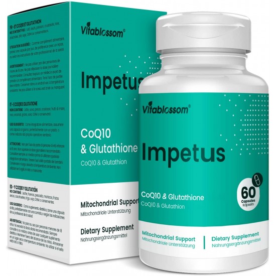 Vitablossom CoEnzyme Q10 PQQ with Pure Reduced Glutathione 520mg 60 Capsules Vitablossom CoEnzyme Q10 PQQ with Pure Reduced Glutathione 520mg 60 Capsules